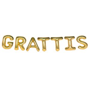 Ballonggirlang Grattis Guld