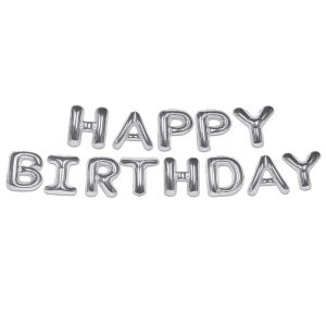 Ballonggirlang Happy Birthday Silver