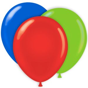 Ballongkombo Röd/Limegrön/Blå