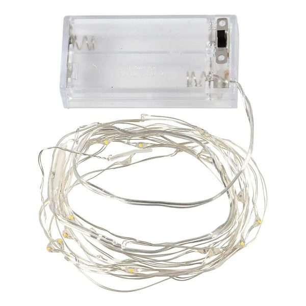 Batteridriven LED Ljusslinga Silver