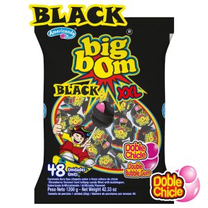 Big Bom Godisklubbor Svarta 48-pack