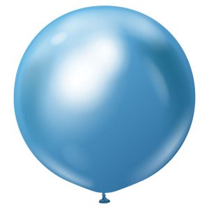 Blå Gigantiska Chrome Latexballonger 2-pack