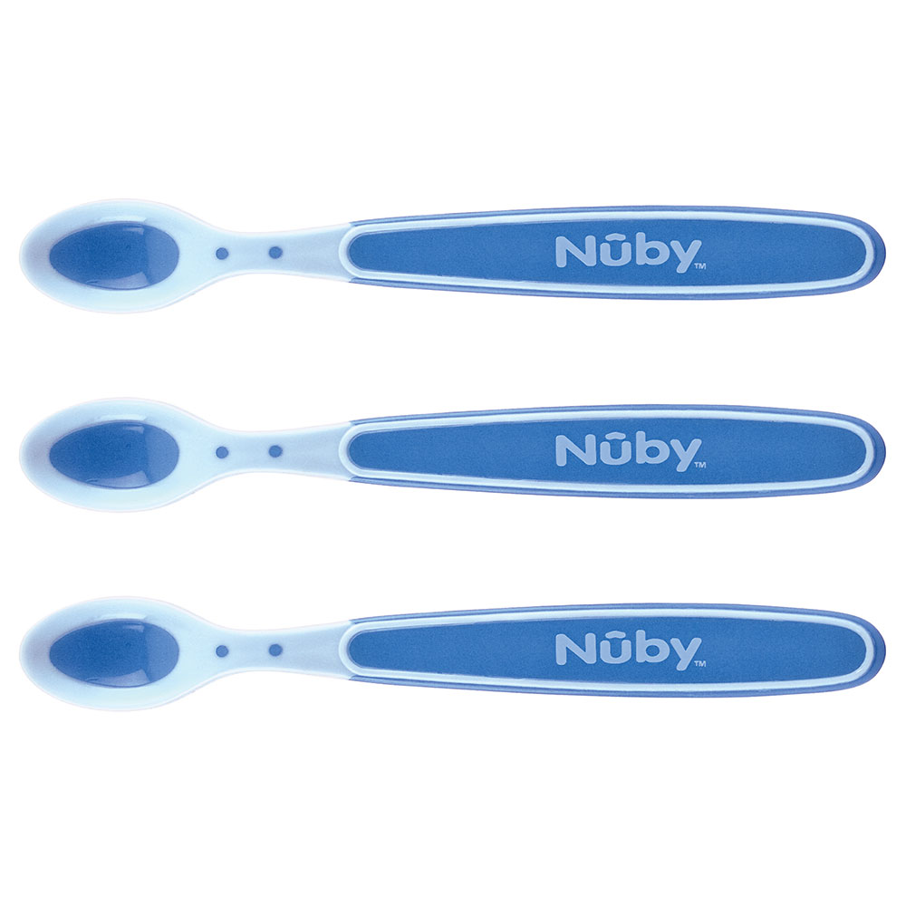 Blå Skedar med Värmeindikator 3-pack