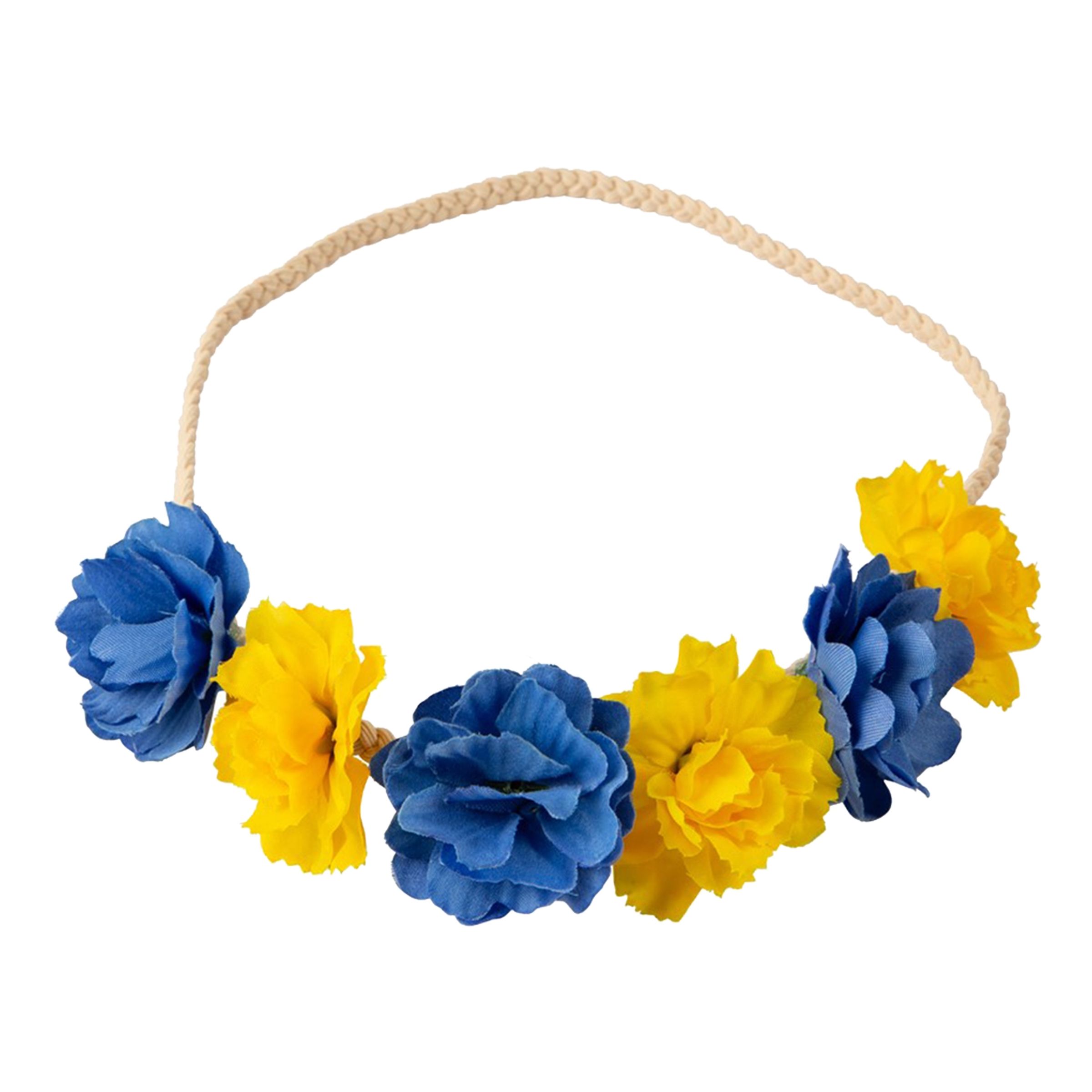Blomsterkrans Blå/Gul - One size