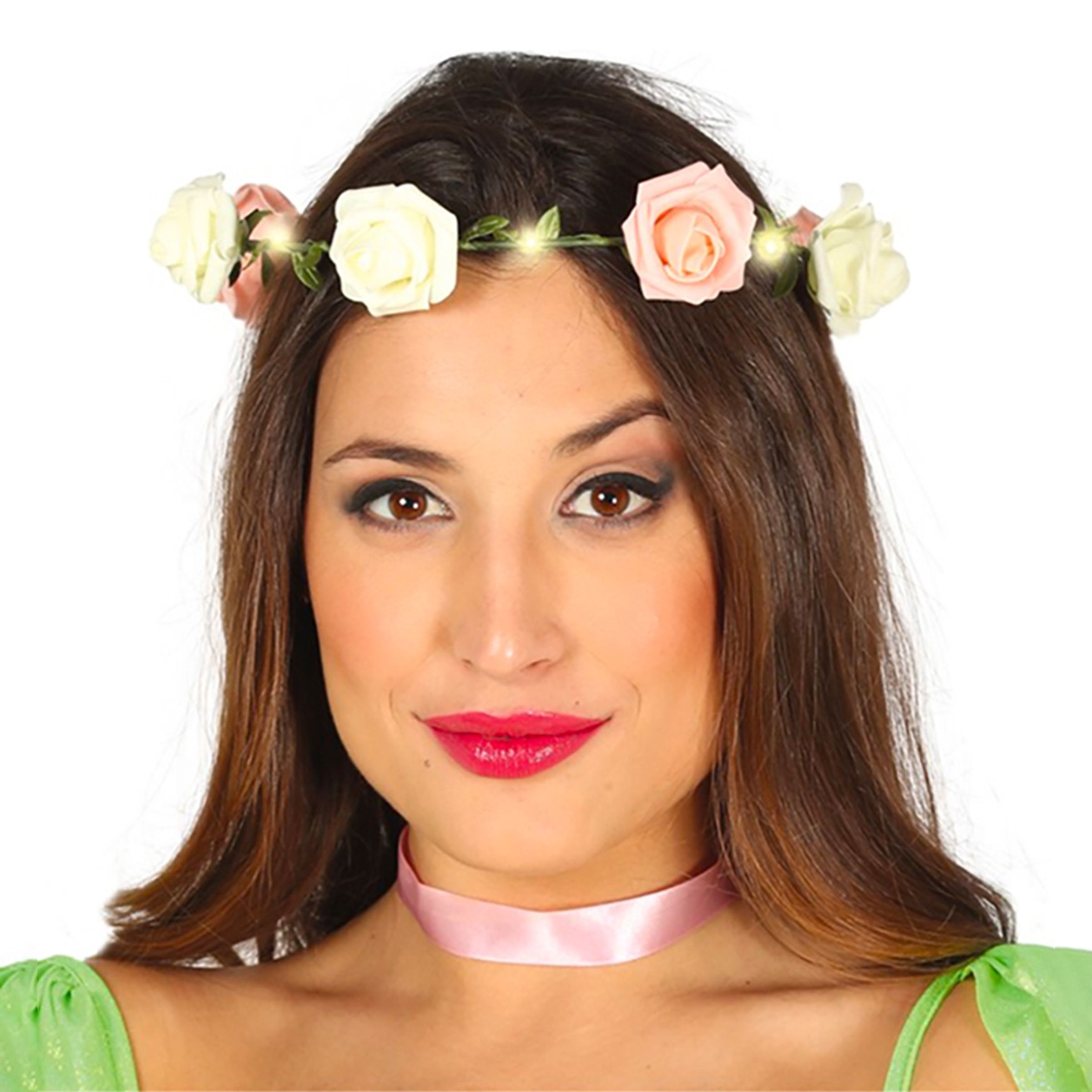 Blomsterkrans med LED Rosor