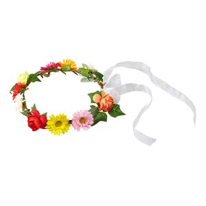 Blomsterkrans med Sidenband - One size