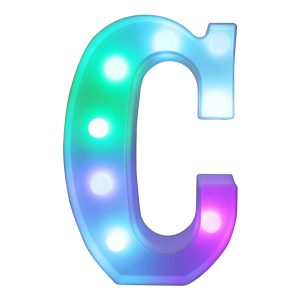 Bokstav med LED-Belysning RGB - Bokstav C