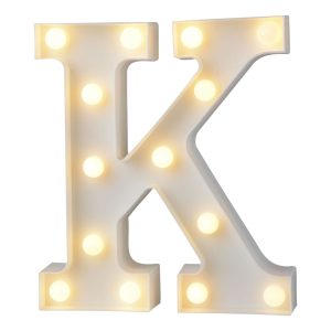 Bokstav med LED-Belysning - Bokstav K