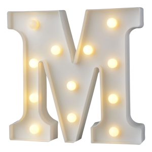 Bokstav med LED-Belysning - Bokstav M