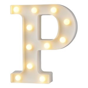 Bokstav med LED-Belysning - Bokstav P