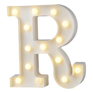 Bokstav med LED-Belysning - Bokstav R