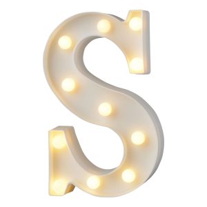 Bokstav med LED-Belysning - Bokstav S
