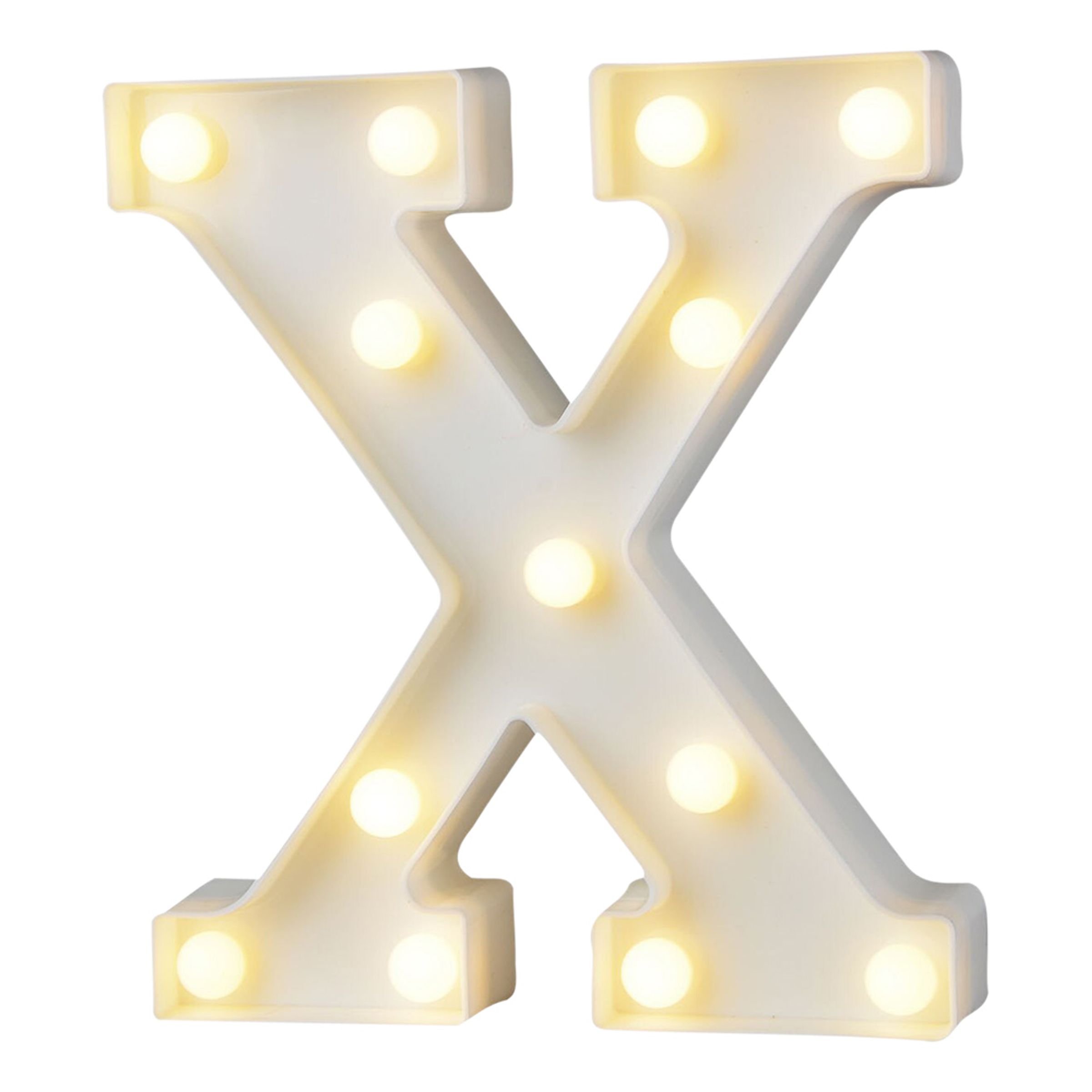 Bokstav med LED-Belysning - Bokstav X