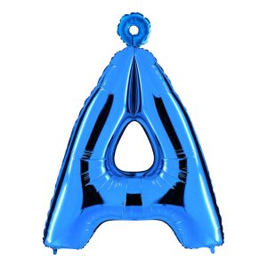 Bokstavsballong Blå Metallic - Bokstav Å