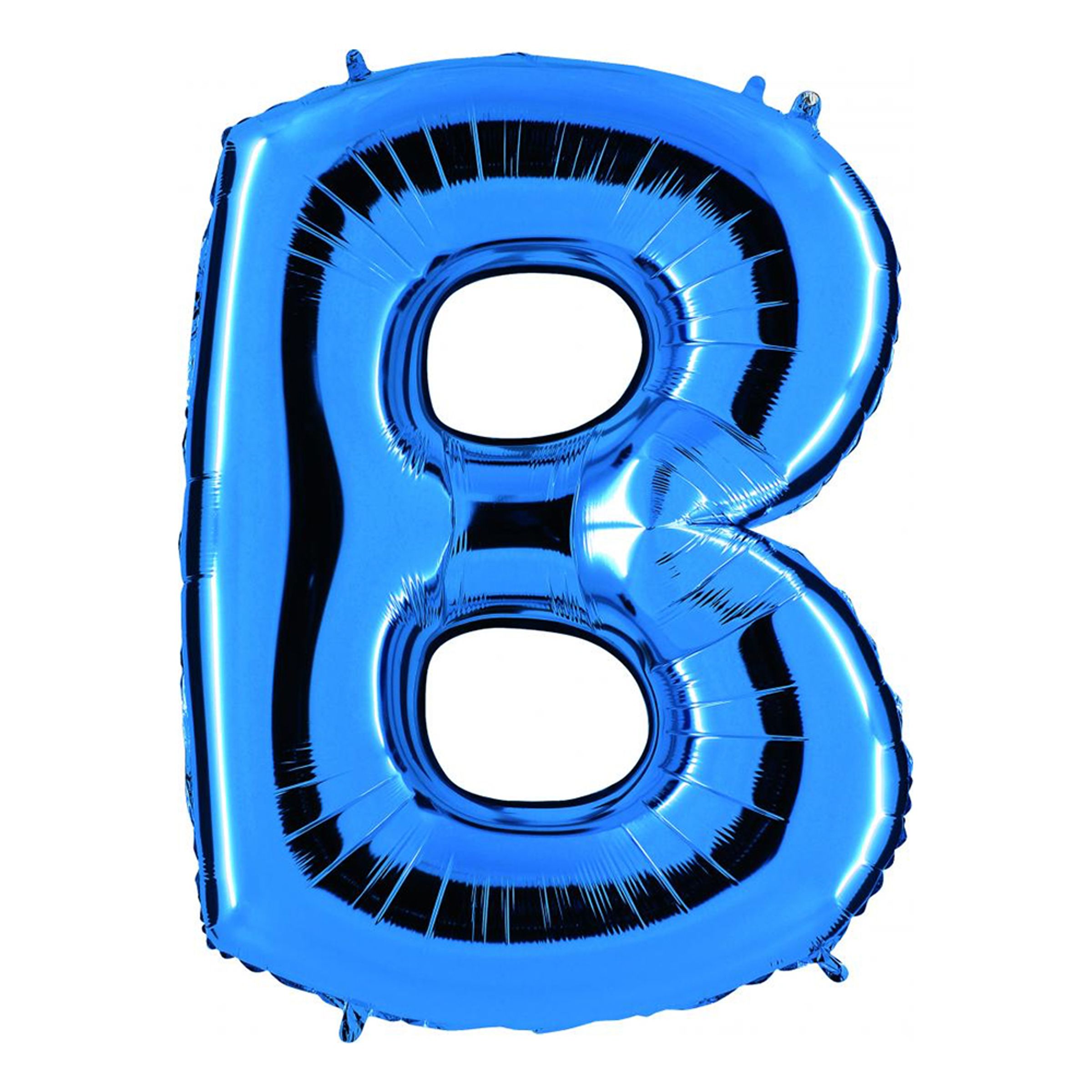 Bokstavsballong Blå Metallic - Bokstav B