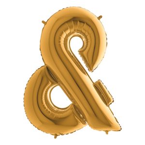 Bokstavsballong Guld Metallic - Tecken &