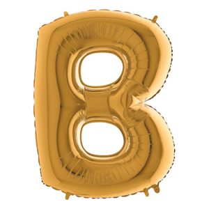 Bokstavsballong Guld Metallic - Bokstav B