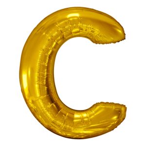 Bokstavsballong Guld Metallic - Bokstav C