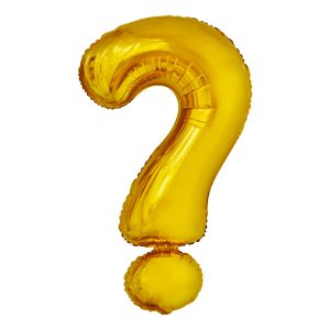 Bokstavsballong Guld Metallic - Tecken ?