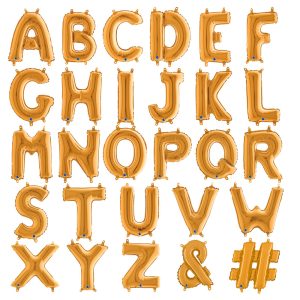Bokstavsballong Guld Mini