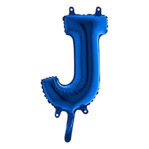 Bokstavsballong Mini Blå Metallic - Bokstav J