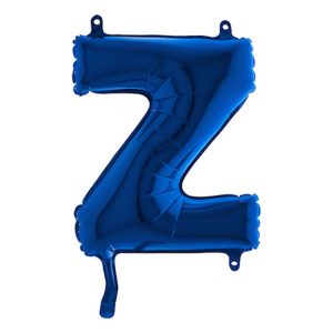 Bokstavsballong Mini Blå Metallic - Bokstav Z