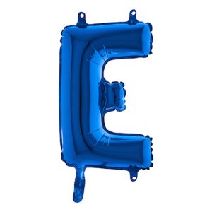 Bokstavsballong Mini Blå Metallic - Bokstav E