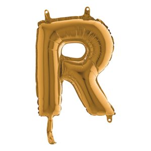 Bokstavsballong Mini Guld - Bokstav R