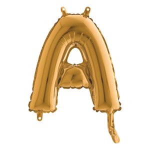 Bokstavsballong Mini Guld - Bokstav A