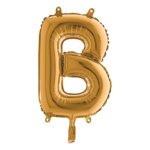 Bokstavsballong Mini Guld - Bokstav B