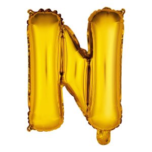 Bokstavsballong Mini Guld Metallic - Bokstav N