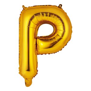 Bokstavsballong Mini Guld Metallic - Bokstav P
