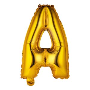 Bokstavsballong Mini Guld Metallic - Bokstav A
