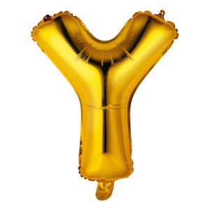Bokstavsballong Mini Guld Metallic - Bokstav Y