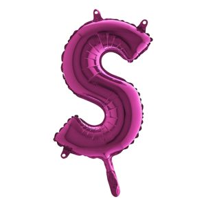 Bokstavsballong Mini Rosa - Bokstav S