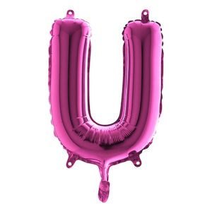 Bokstavsballong Mini Rosa - Bokstav U