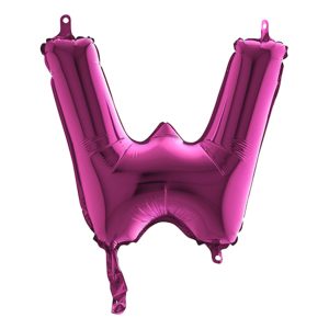 Bokstavsballong Mini Rosa - Bokstav W