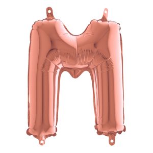Bokstavsballong Mini Roséguld - Bokstav M