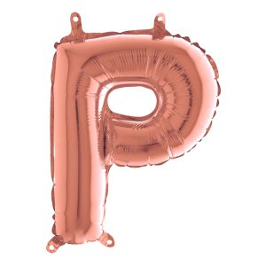 Bokstavsballong Mini Roséguld - Bokstav P