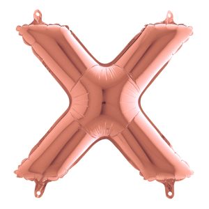 Bokstavsballong Mini Roséguld - Bokstav X