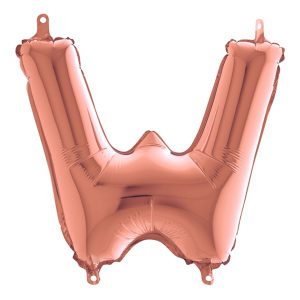 Bokstavsballong Mini Roséguld - Bokstav W