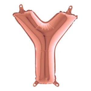 Bokstavsballong Mini Roséguld - Bokstav Y