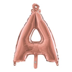 Bokstavsballong Mini Roséguld - Bokstav Å