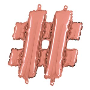 Bokstavsballong Mini Roséguld - Tecken #