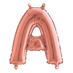 Bokstavsballong Mini Roséguld - Bokstav A