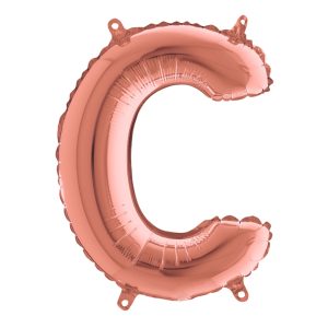 Bokstavsballong Mini Roséguld - Bokstav C