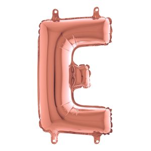 Bokstavsballong Mini Roséguld - Bokstav E