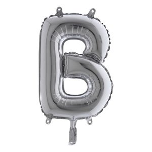 Bokstavsballong Mini Silver - Bokstav B