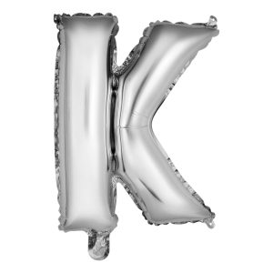 Bokstavsballong Mini Silver Metallic - Bokstav K