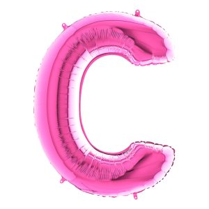 Bokstavsballong Rosa - Bokstav C